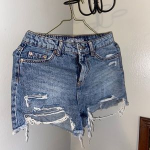 Acid wash Jean shorts
